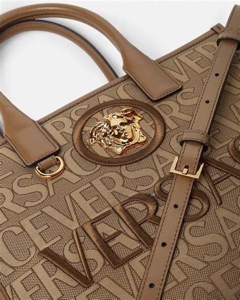 versace signature tote|versace collection satchel.